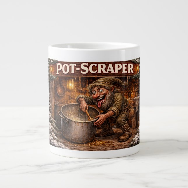 Pot Scraper Icelandic Yule Lad  Jumbo Mugg (Framsidan)
