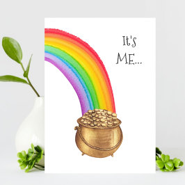 Pot-St patricks day för Guld Rainbow Funny Meddelande