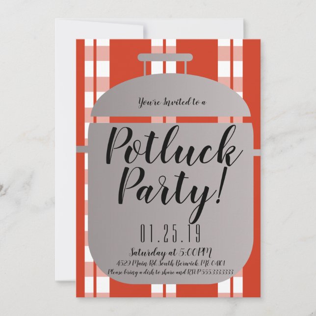 Pot Tur Spagetti Dinner Middag Italienska Party Meddelande (Framsida)