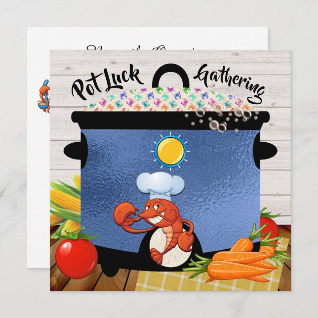 Pot Tur/valfri typinbjudan Inbjudningar (Fram/baksida)