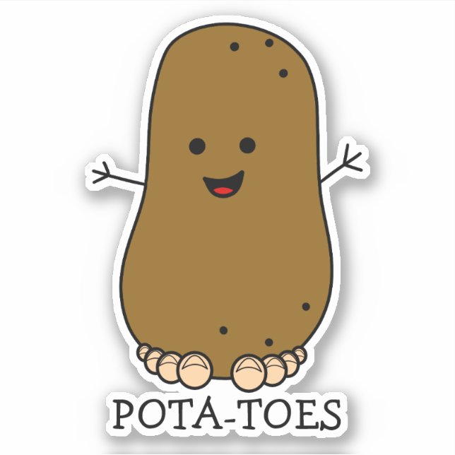 Pota-Toes Funny Potato Klistermärken (Framsida)
