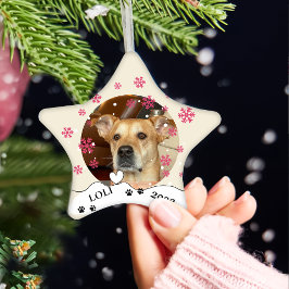 Potaka Hund Personlig Hand Teckning Julgransprydnad Keramik