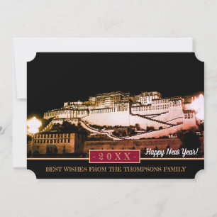 Potala Palace & Gott nytt år! Kort/Lhasa-tibet Julkort