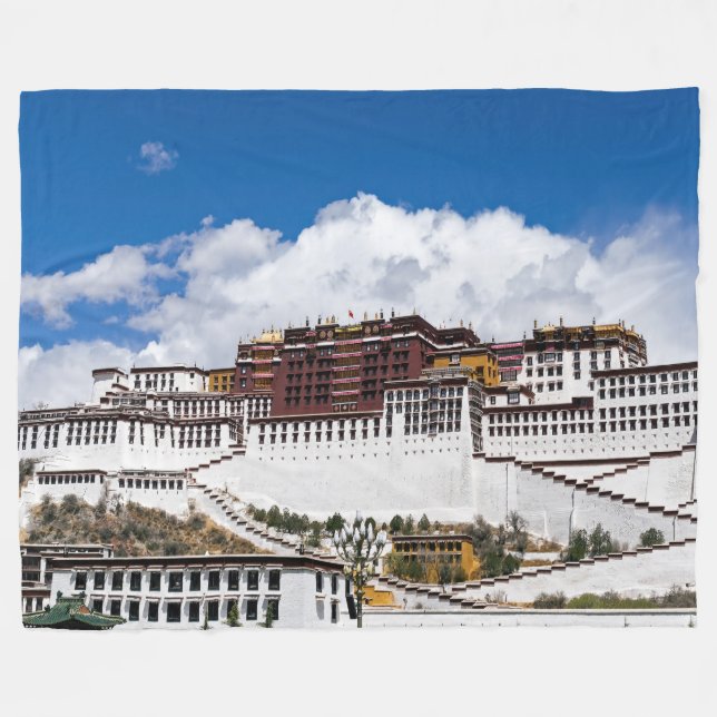 Potala palace i Lhasa - Tibet Fleecefilt (Framsidan (Horisontell))