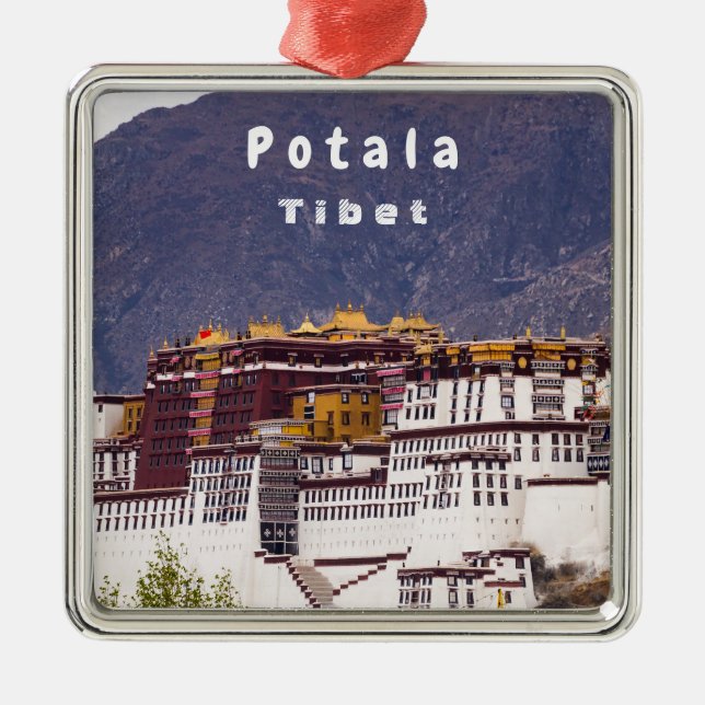 Potala palace i Lhasa - Tibet Julgransprydnad Metall (Framsidan)