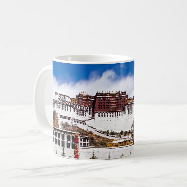 Potala palace i Lhasa - Tibet Kaffemugg (Framsida vänster)