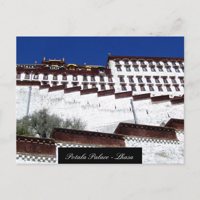 Potala Palace, Lhasa-arkitektur, Buddhist Tibet Vykort (Framsida)