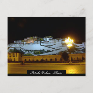 Potala Palace, Lhasa, Buddhist Castle, Tibet Vykort