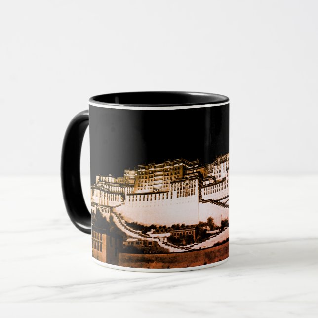 Potala Palace, Lhasa på natten, Tibet - Kaffe/Tea Mugg (Framsida vänster)