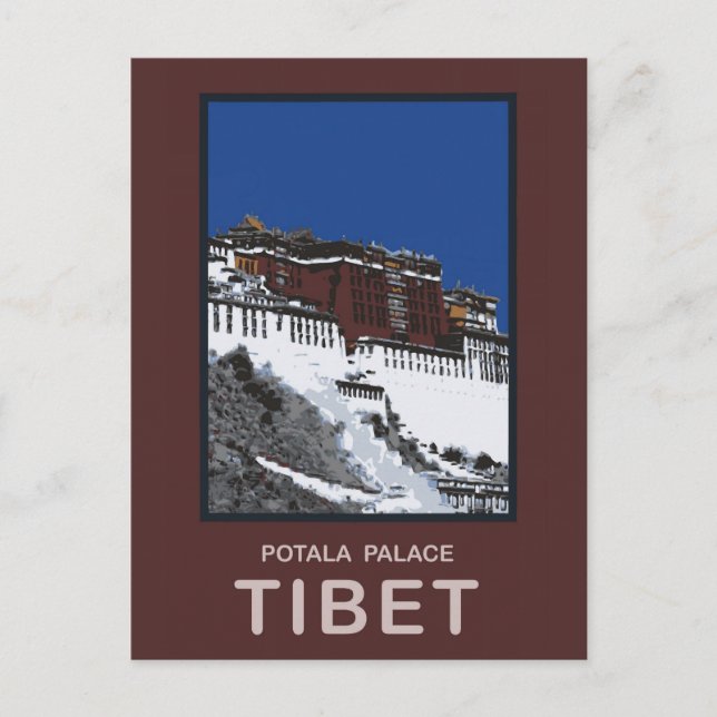 Potala Palace Lhasa Tibet Vykort (Framsida)