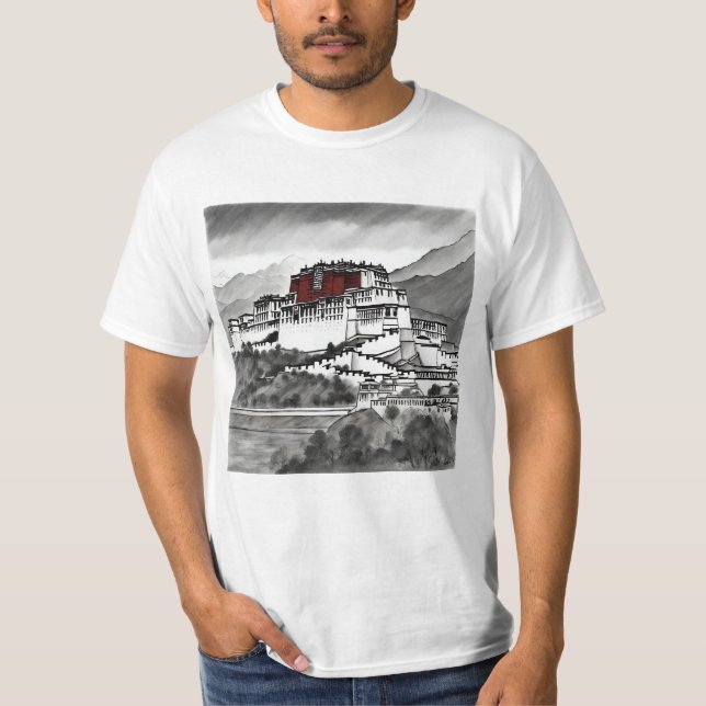 Potala Palace Tibet T Shirt (Framsida)
