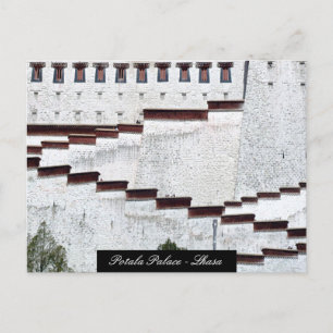 Potala Palace-uppgifter, Lhasa, Arkitektur/Tibet Vykort