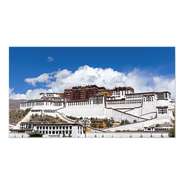 Potala-palatset i Lhasa - Tibet Fototryck (Framsidan)