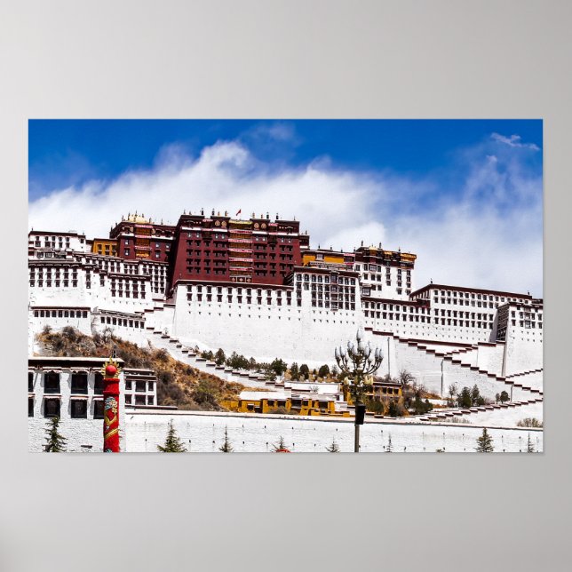 Potala-palatset i Lhasa - Tibet Poster (Framsidan)