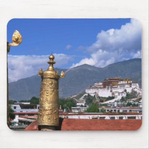 Potala-palatset i Lhasa, Tibet taget från Musmatta