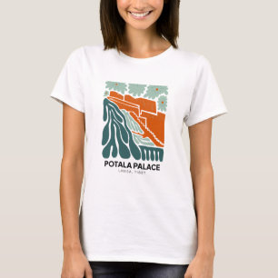 Potala-palatset Lhasa Tibet abstrakt resor blommig T Shirt