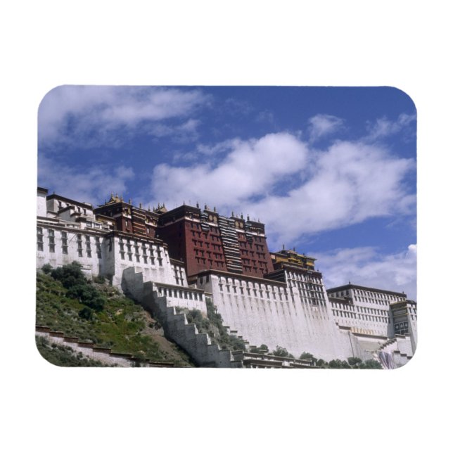 Potala-palatset på berg hem för Dalai Magnet (Horisontell)