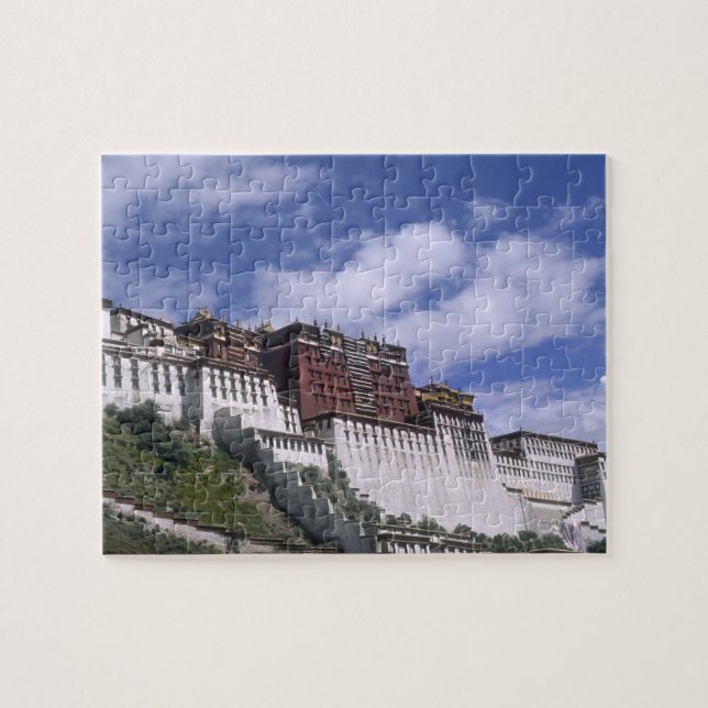 Potala-palatset på berget hem för Dalai Pussel (Horisontell)