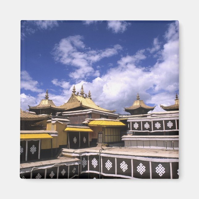 Potala-palatsets insida med torn vid hemmet magnet (Framsidan)