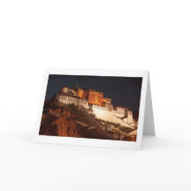 Potala Tibet - ett tomt hälsningskort