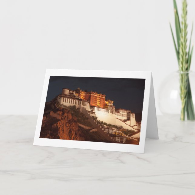 Potala Tibet - ett tomt hälsningskort Kort (Framsida)