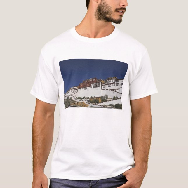 Potalpalatset i Lhasa, Tibet. Tee Shirt (Framsida)