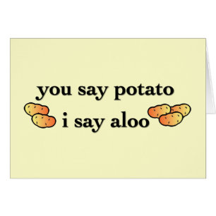 Potatis Aloo Hälsningskort
