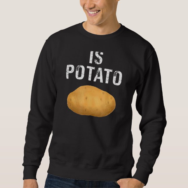 Potatis är potatis lång ärmad tröja (Framsida)