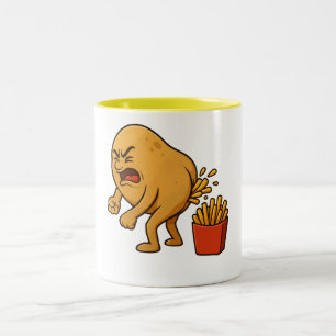 Potatis Bajsar Pommes frites - Roliga pommes frite Två-Tonad Mugg