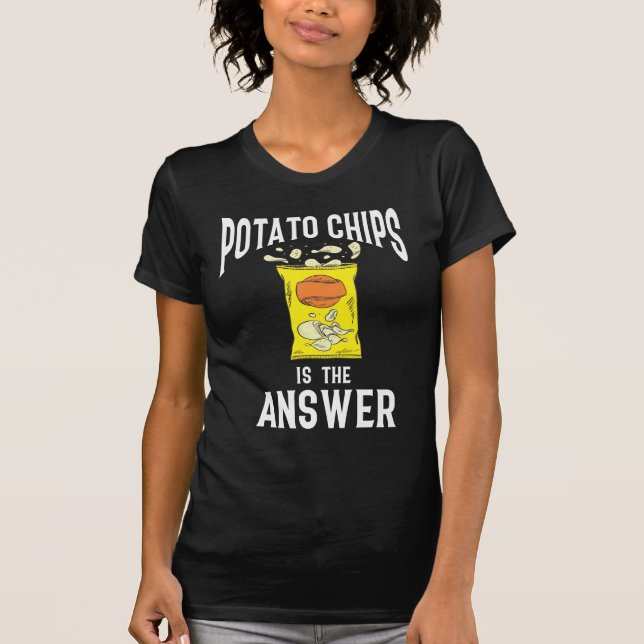 Potatis Chip Snack Fast matpotatis, älskare T Shirt (Framsida)