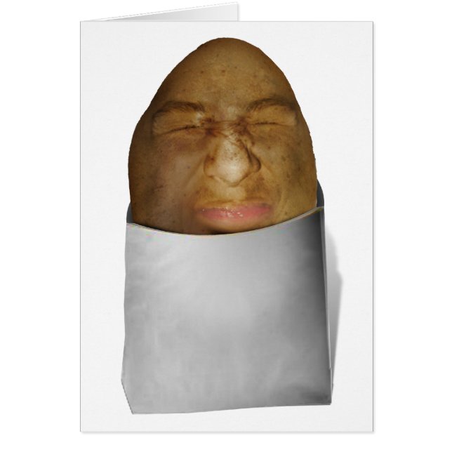 Potatis Frown Hälsningskort (Framsidan)