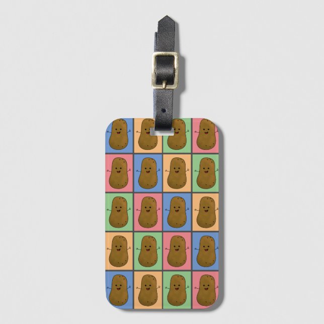 Potatis i Pop Art-stil  Bagagebricka (Framsida vertikal)