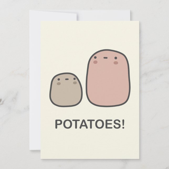  Potatis! Inbjudningar (Framsida)