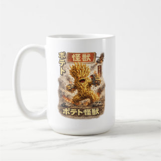Potatis Kaiju – Retro Japansk Monsterplansch Kaffemugg