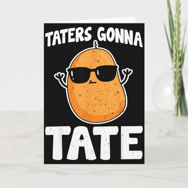 Potatis kommer att tate - rolig potatisälskare  kort (Framsida)