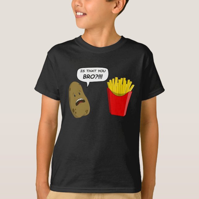 potatis och småfiskar tee shirt (Framsida)