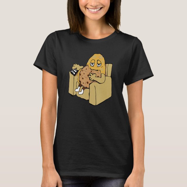 Potatis på armstol t shirt (Framsida)