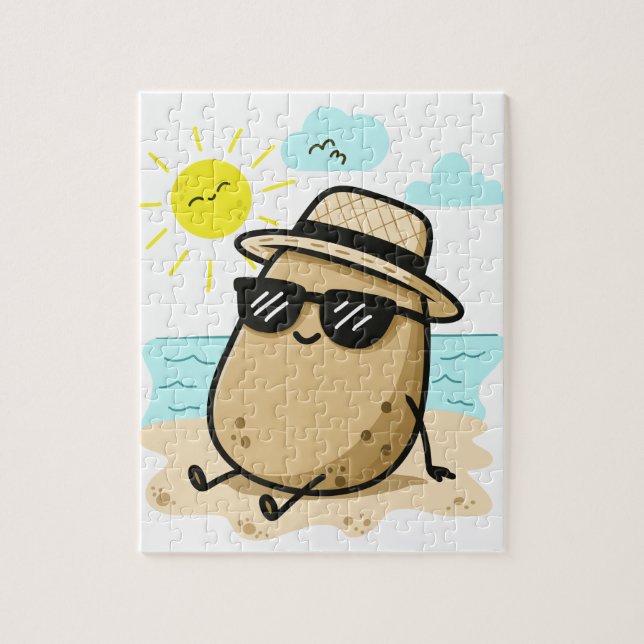 Potatis På Stranden Sommarstämning Pussel (Vertikal)