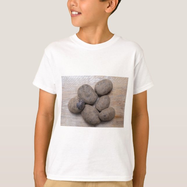 Potatis på träburk t shirt (Framsida)