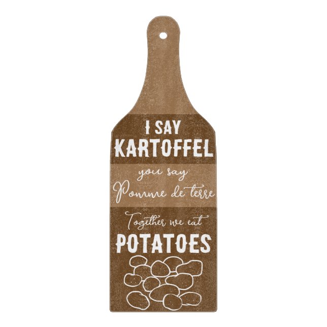 Potatis Pomme de terre kartoffel roligt ord play (Framsidan)