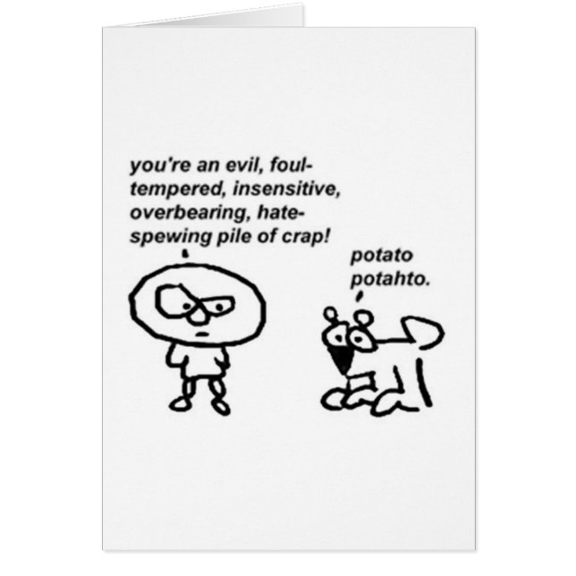 Potatis Potahto Hälsningskort (Framsidan)