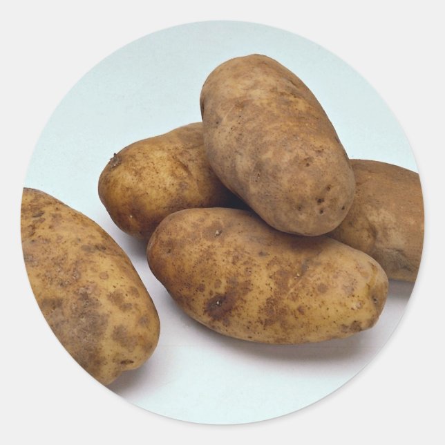 Potatis Runt Klistermärke (Framsida)