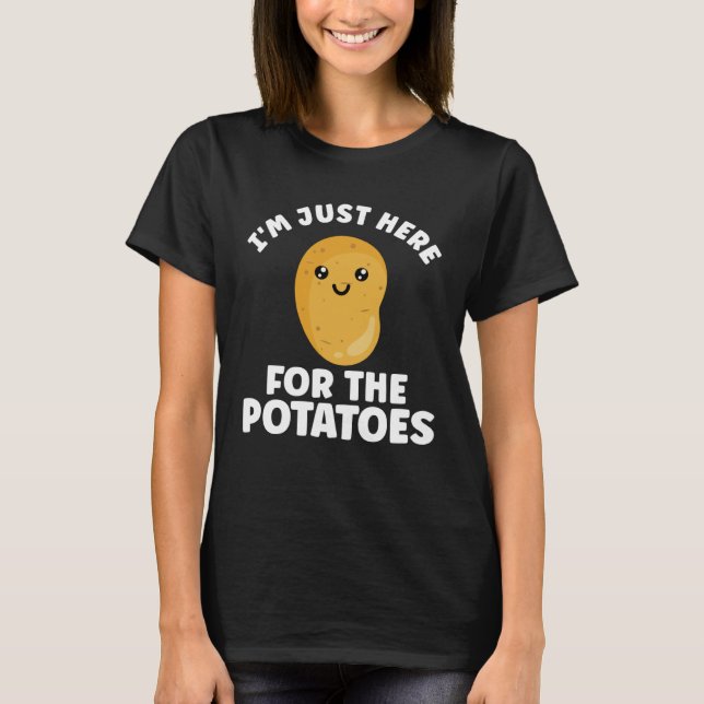 Potatis, vegetabiliska vegetabiliska potatis, mat  t shirt (Framsida)