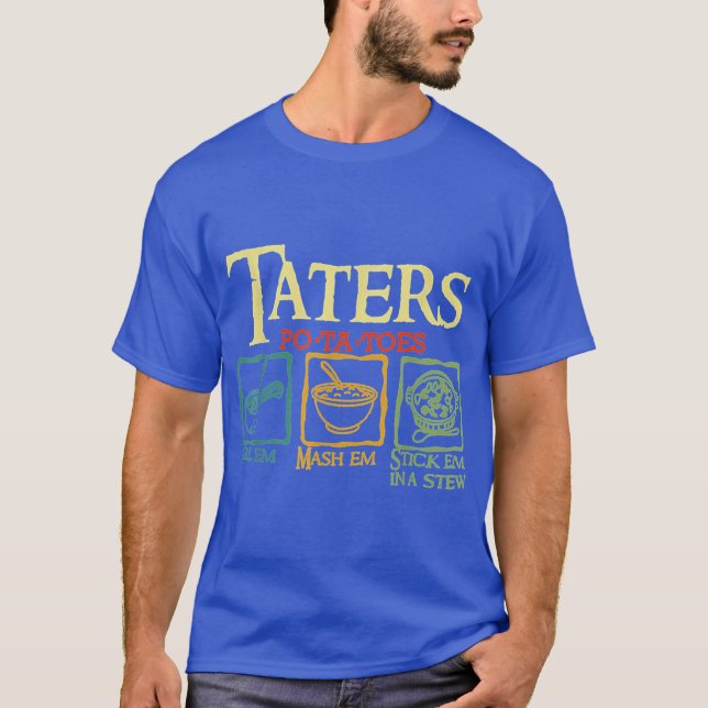 Potatisar Potatisar Koka Dom Mosa Dom Stoppa Dom I T Shirt (Framsida)