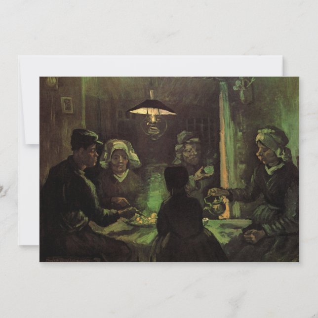 Potatisätarna av Vincent van Gogh Inbjudningar (Framsida)