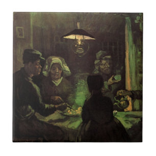Potatisätarna av Vincent van Gogh Kakelplatta