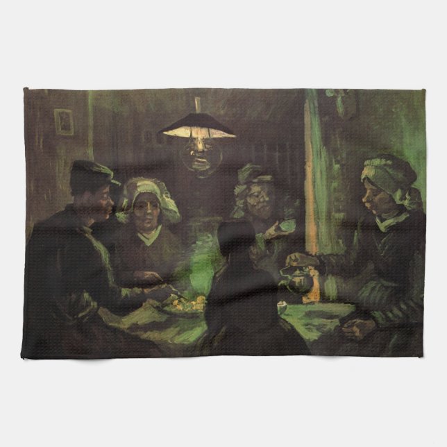 Potatisätarna av Vincent van Gogh Kökshandduk (Horisontell)
