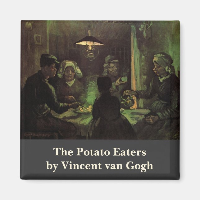 Potatisätarna av Vincent van Gogh Magnet (Framsidan)