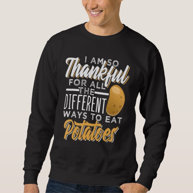 Potatisfoder med Kärlek för livsmedel Lång Ärmad Tröja (Framsida)