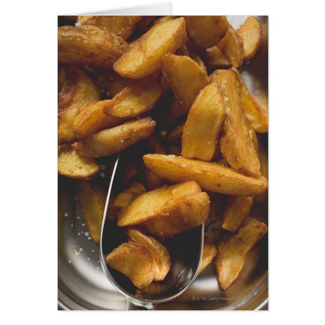 Potatisgräsmattor med salt (uppgift) hälsningskort (Framsidan)